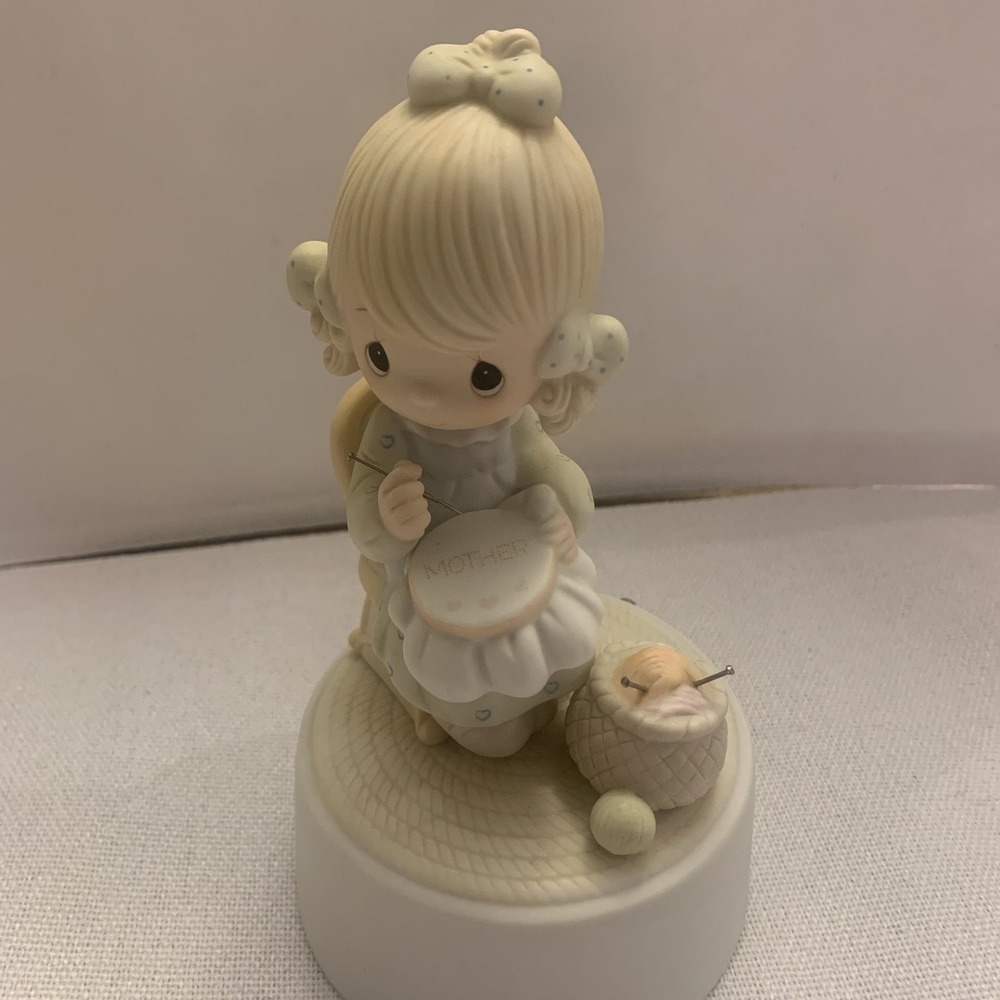 Precious Moments "Mother Sew Dear" Musical Figurine